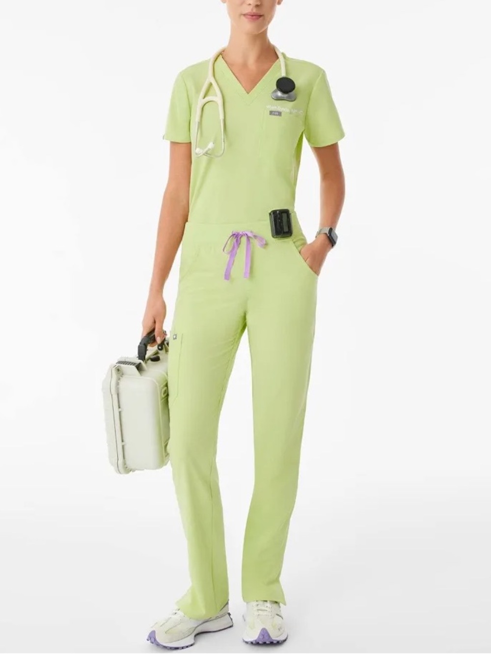 FIGS SET! Sea Mist Women’s Small Regular Catarina Top Kade Cargo Pants all NWT